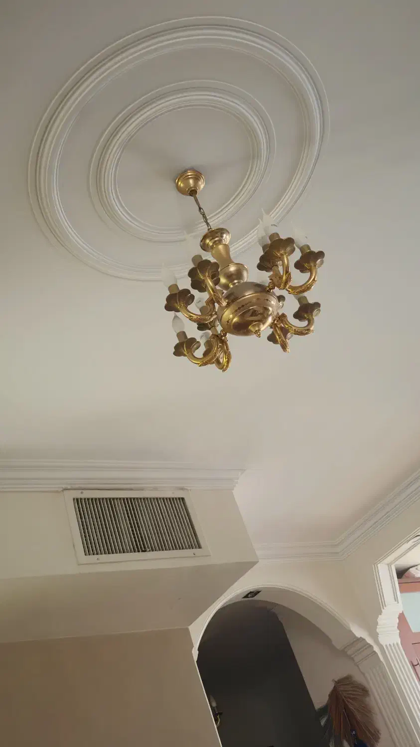 ست لوستر و دیوارکوب های قدیمی سنگین روکش آب طلا|لوستر و چراغ آویز|تهران, اباذر|دیوار