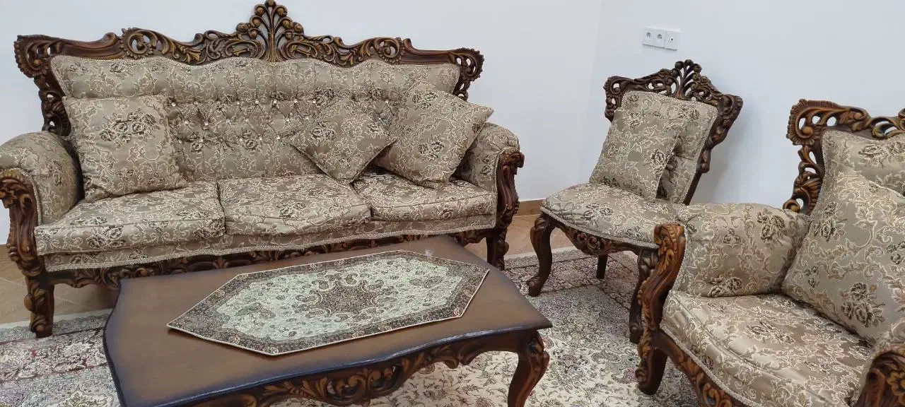 مبل سلطنتی ۹ نفره|مبلمان خانگی و میز عسلی|جوانرود, |دیوار
