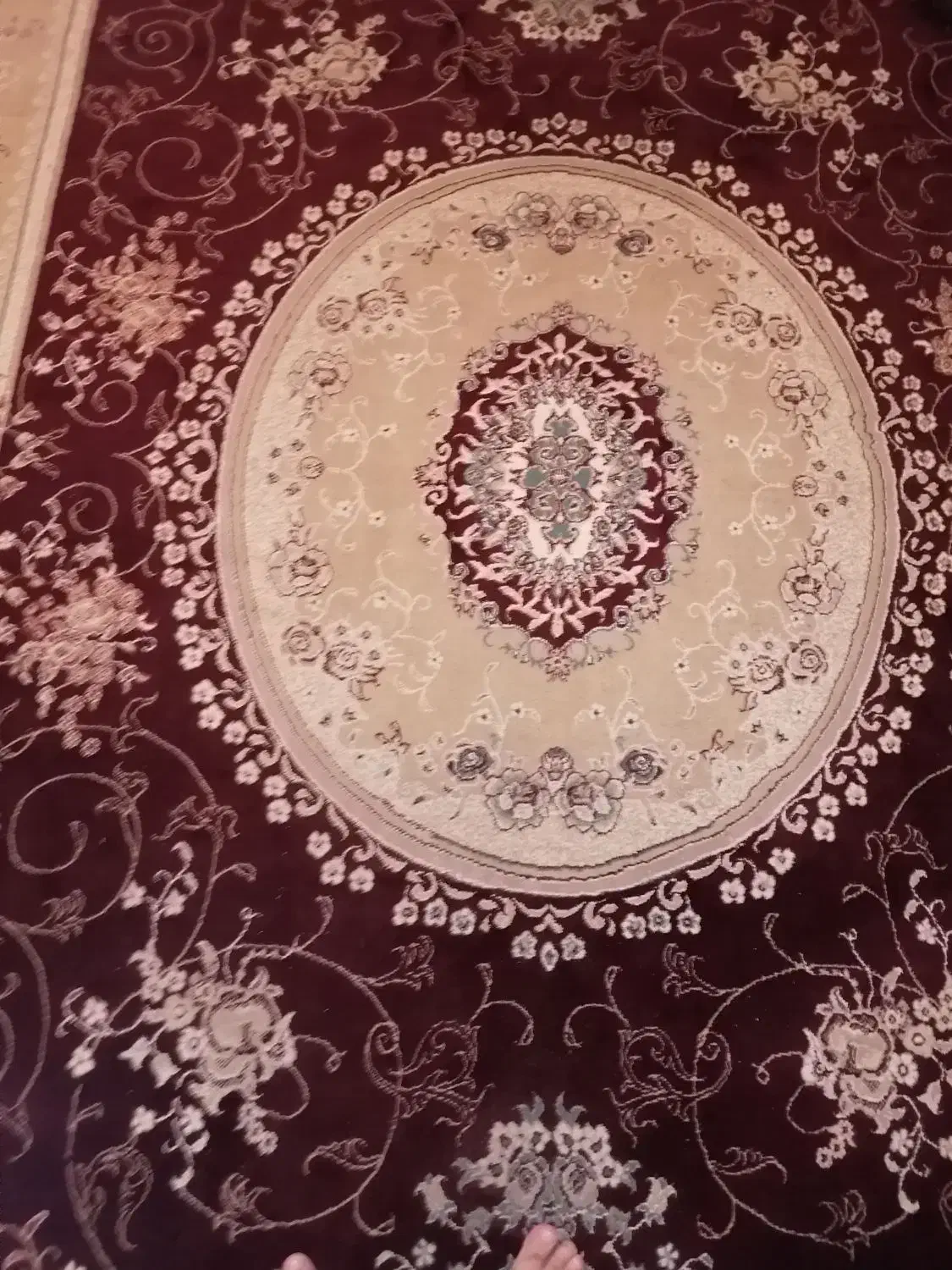 فروش قالی ماشینی 9متری باکناره وپادری|فرش|کرمان, |دیوار