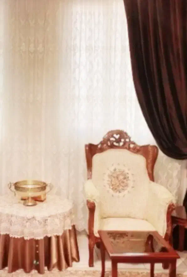 پرده پذیرایی با آستر و جفت والان مخمل نو|پرده، رانر، رومیزی|شیراز, نصر|دیوار