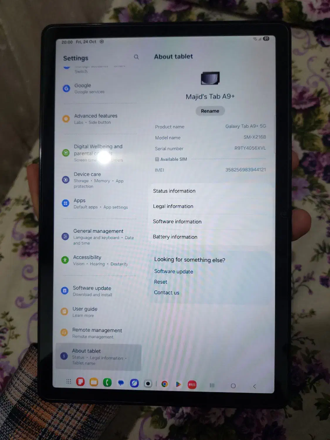 تبلت سامسونگ A9+ 5G  128/8|تبلت|تهران, افسریه جنوبی|دیوار