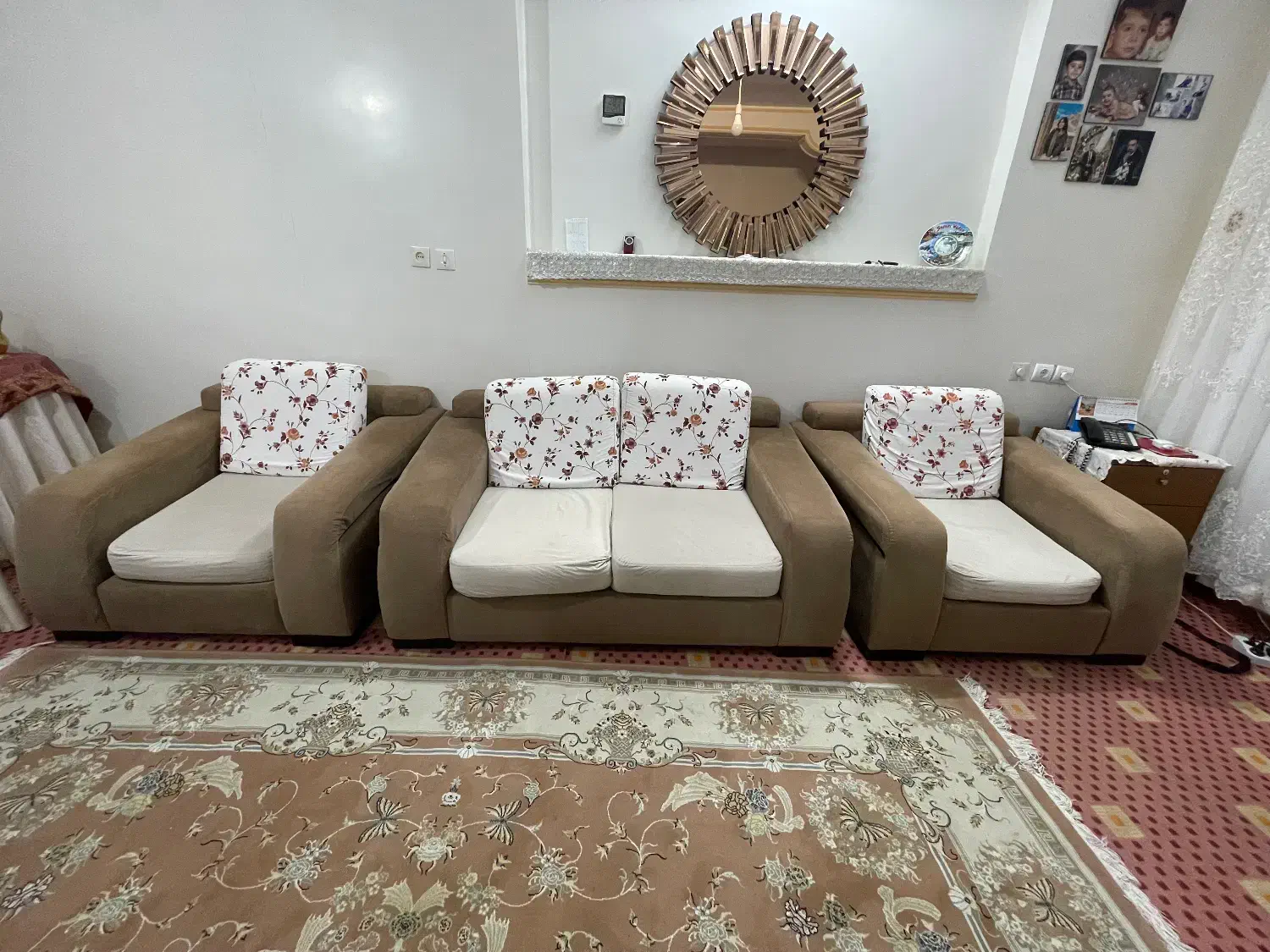 مبلمان راحتی ۷ نفره|مبلمان خانگی و میز عسلی|خلخال, |دیوار