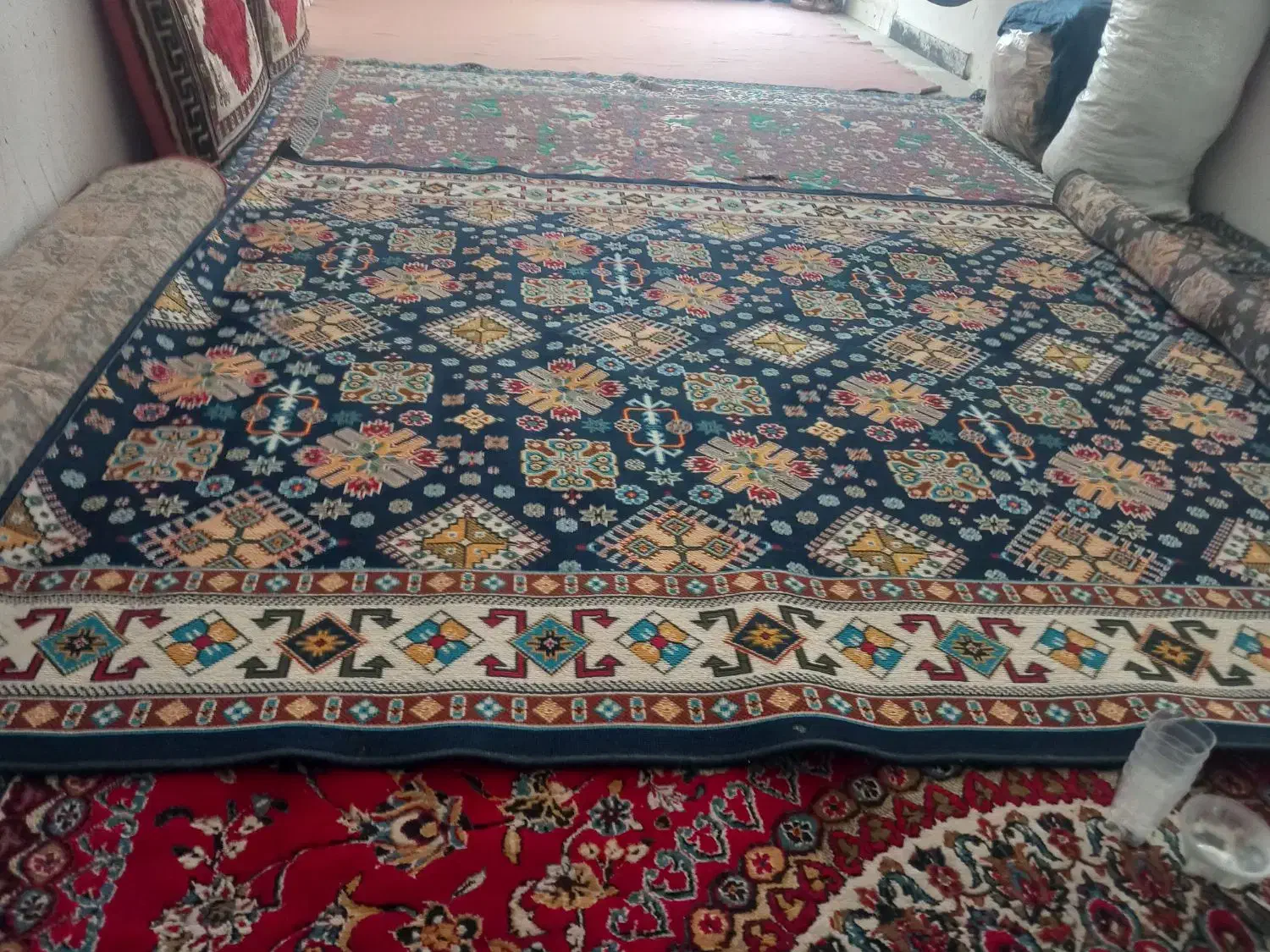 گلیم فرش شش متری|گلیم، جاجیم، گبه|درودزن, |دیوار