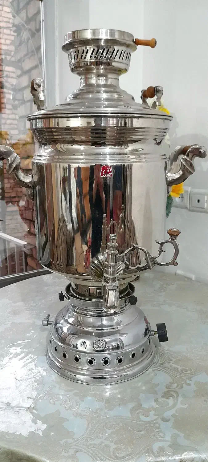سماور مجلسی ۲۰ لیتری خیلی قدیمی غفاری|سماور، چایساز، قهوهساز|مرند, |دیوار