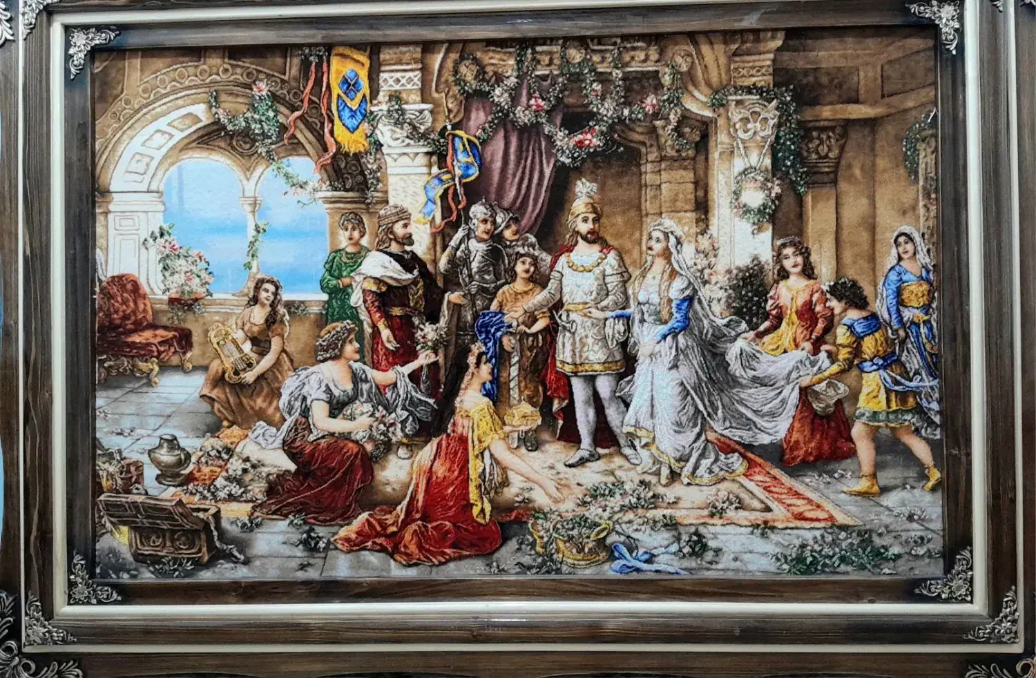 تابلو فرش دستباف چله ابریشم نو|تابلو فرش|تهران, مختاری|دیوار