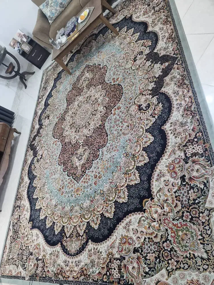 فروش فرش کاشان طرح ارکیده|فرش|بهشهر, |دیوار