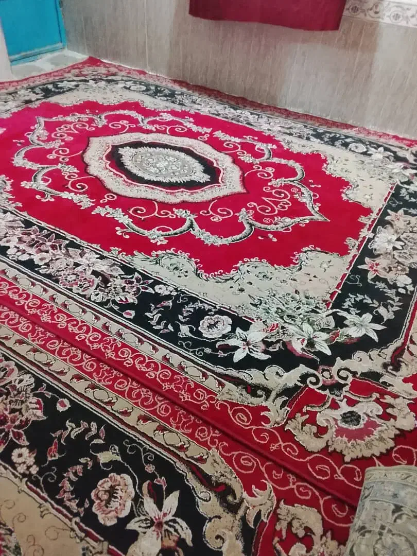 دو عدد قالی دوازده متری و پالاز ۲۴متری تمیز ...|فرش|دلوار, |دیوار