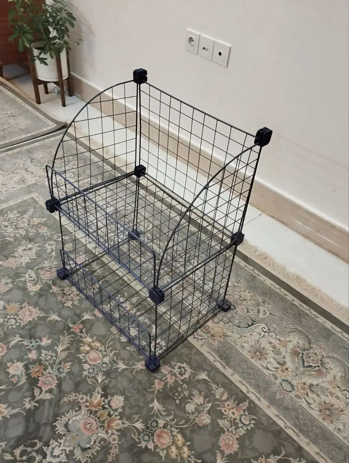 قفسه دو طبقه تمیز|کتابخانه، شلف، قفسههای دیواری|بجنورد, |دیوار