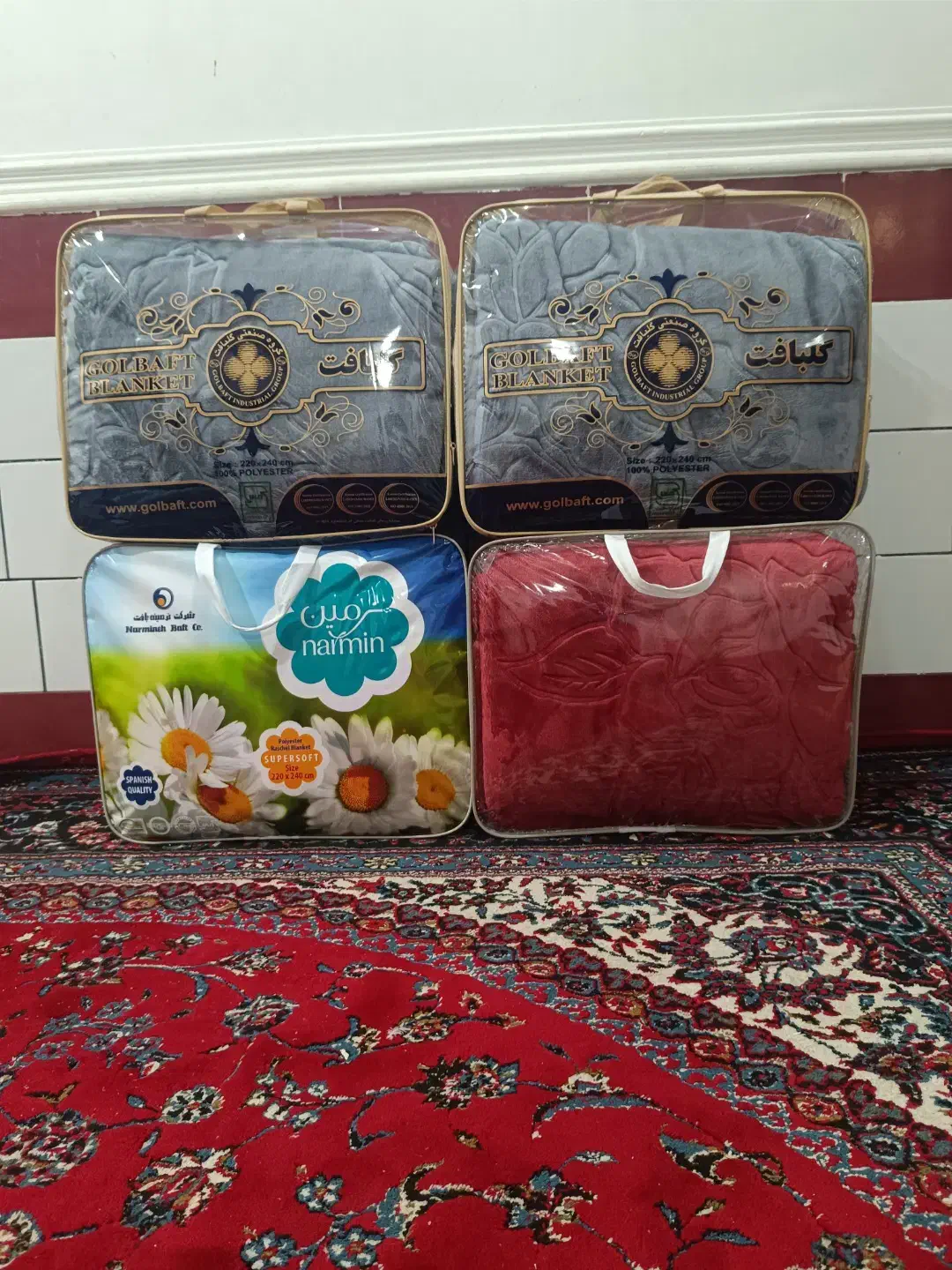 پتو گلبافت ونرمین دو نفره|رختخواب، بالش، پتو|رامهرمز, |دیوار