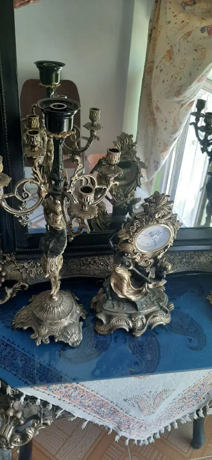 میز و آینه و شمعدان و ساعت|آینه|سنندج, |دیوار