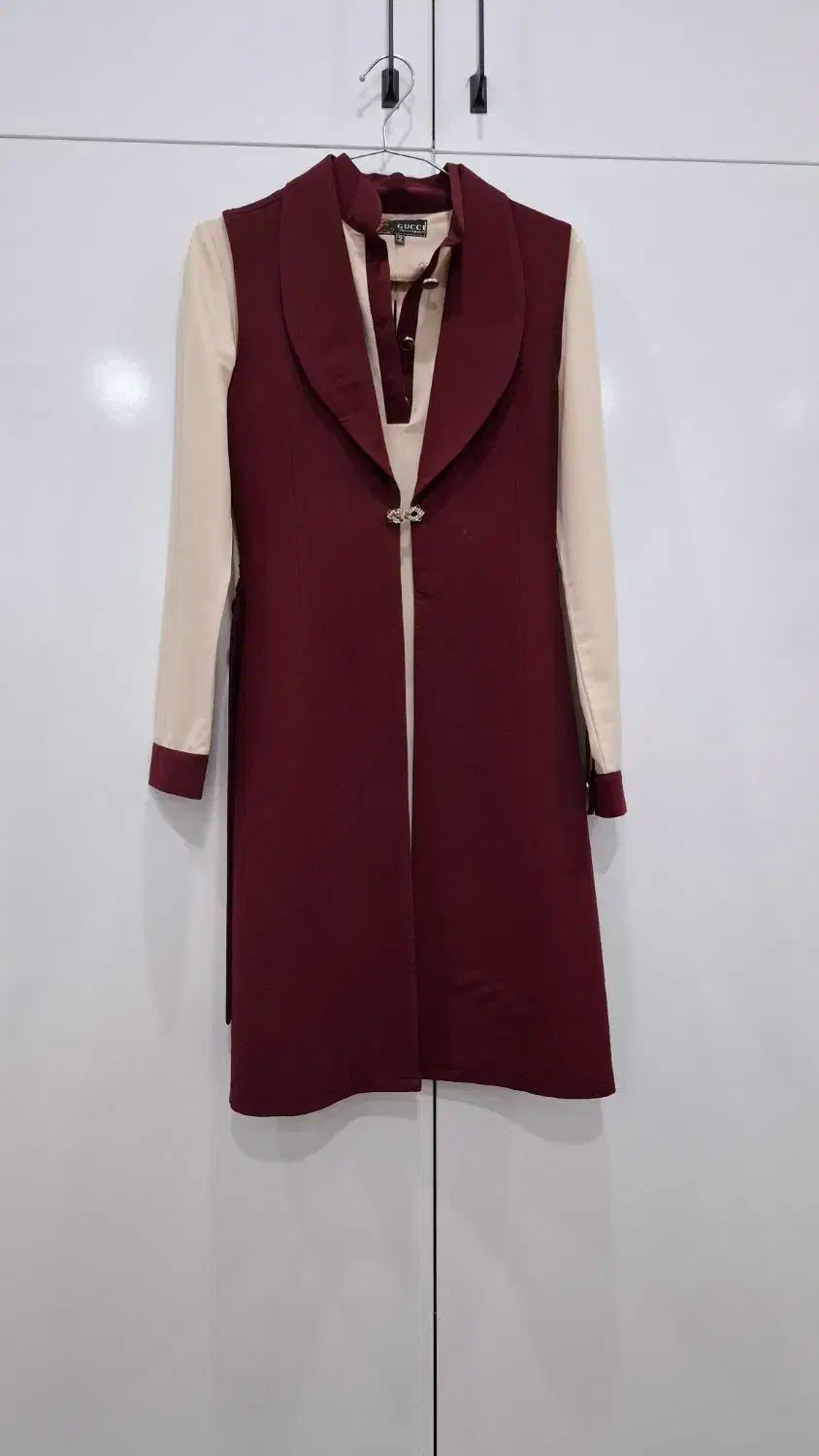 مانتو دو تکه کرم زرشکی|لباس|مشهد, فدک|دیوار