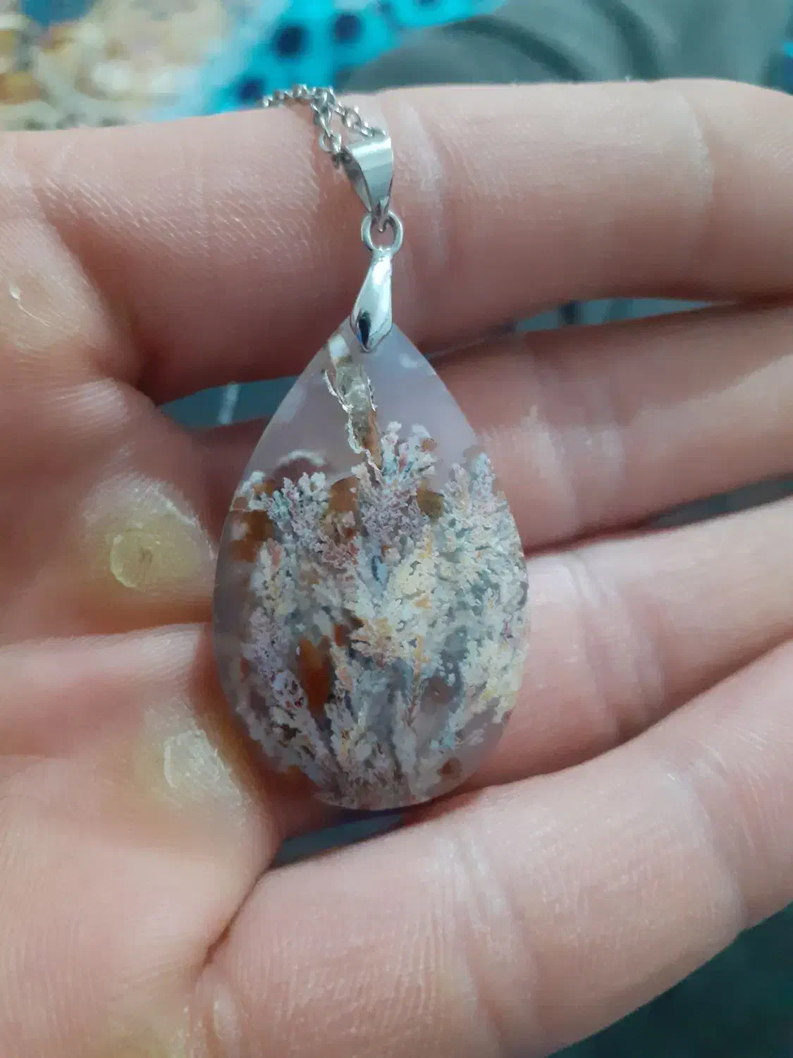 گردنبند شجر ۷رنگ|بدلیجات|بافت, |دیوار