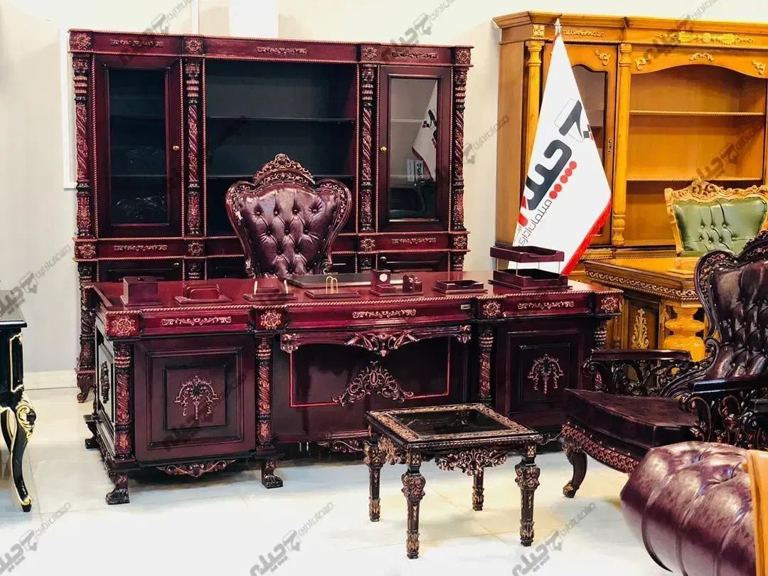 مبلمان اداری وزیری میز مدیریت کلاسیک کتابخانه|مبلمان اداری|تهران, فاطمی|دیوار