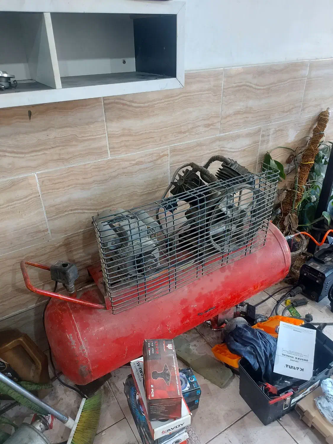 پمپ باد ۲۵۰لیتری دوسیلندر|ابزارآلات|گرگان, |دیوار