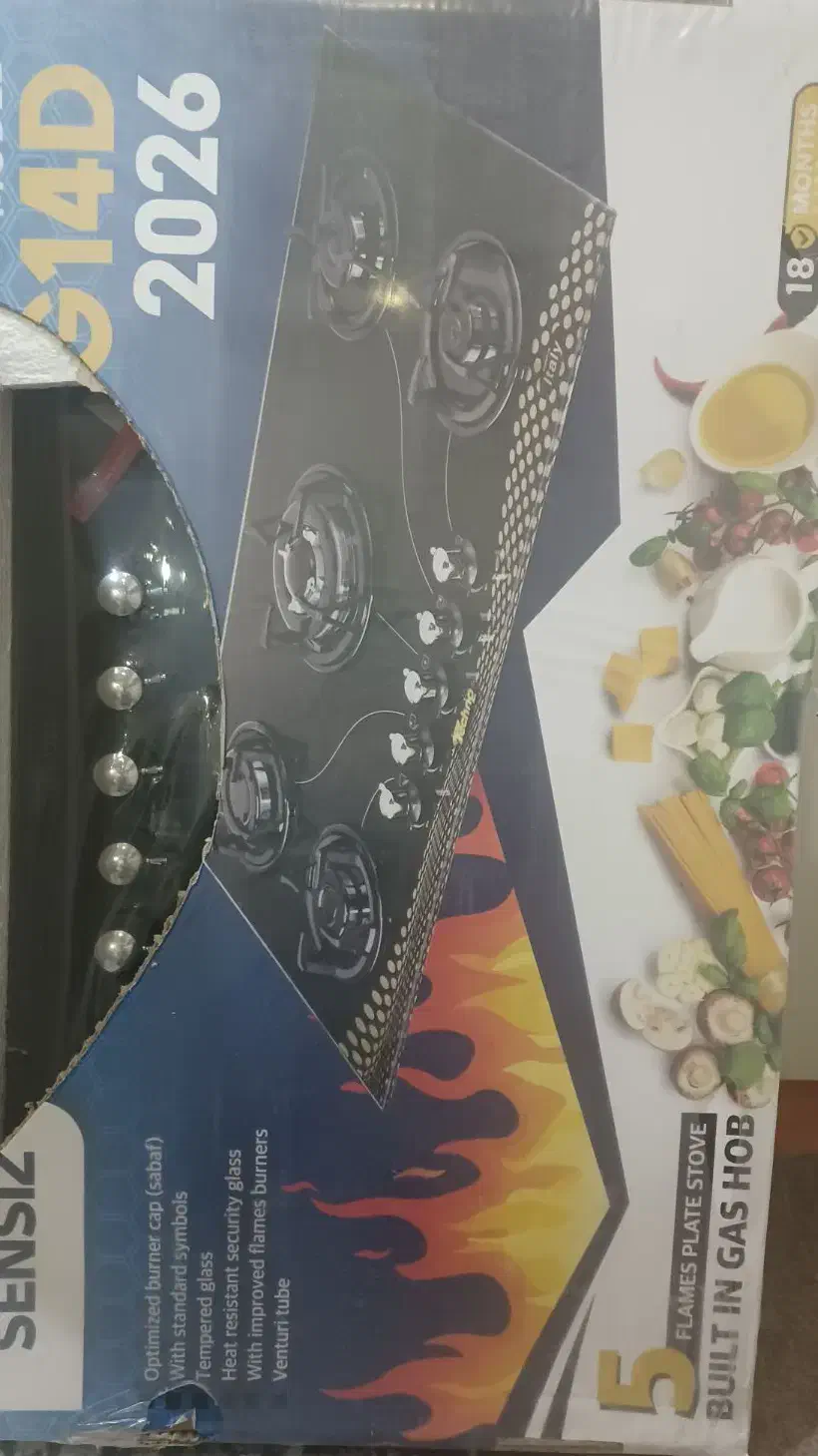 گاز صفحه ای شیشه ای|اجاق گاز و لوازم برقی پخت‌وپز|امیدیه, |دیوار