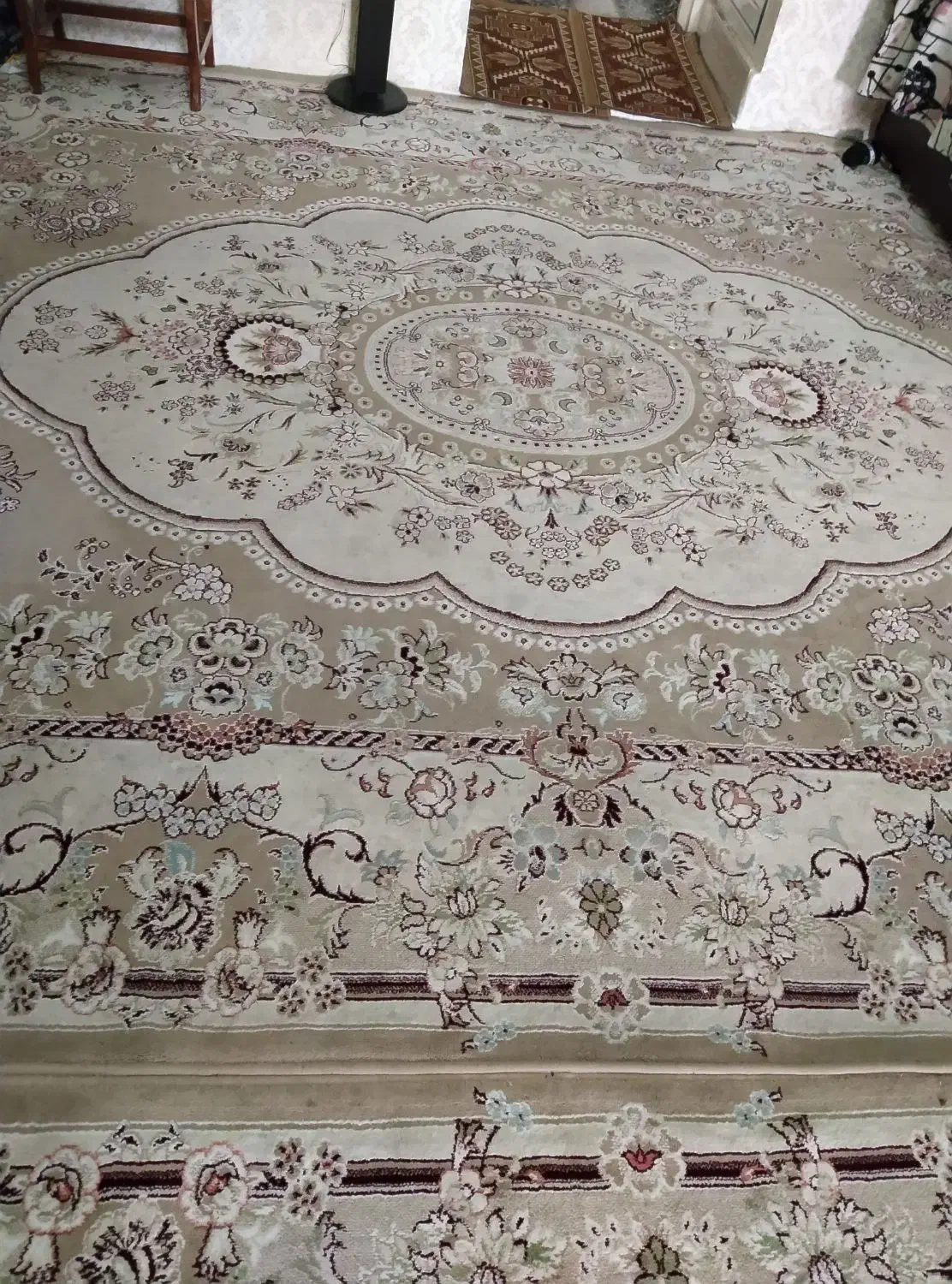 یک جفت فرش کرم گردویی|فرش|مشهد, کارمندان دوم|دیوار