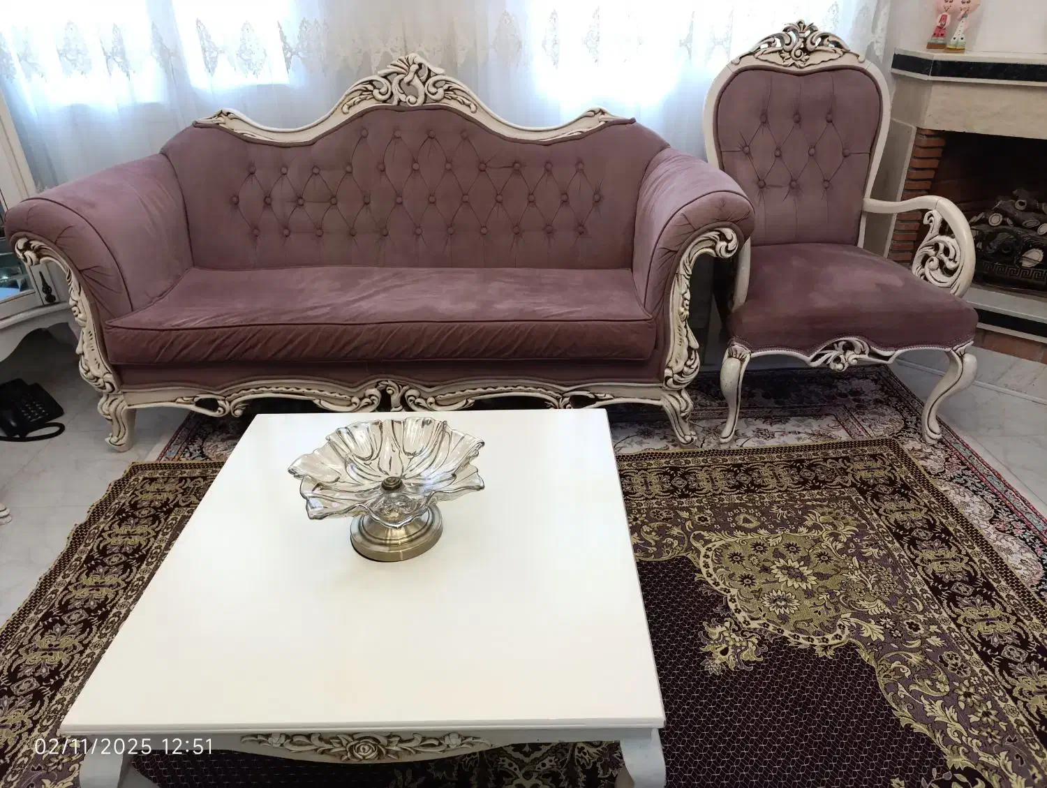 مبلمان نیمه استیل هفت نفره بدون کوچیک ترین آسیب|مبلمان خانگی و میز عسلی|ورامین, ورامین|دیوار