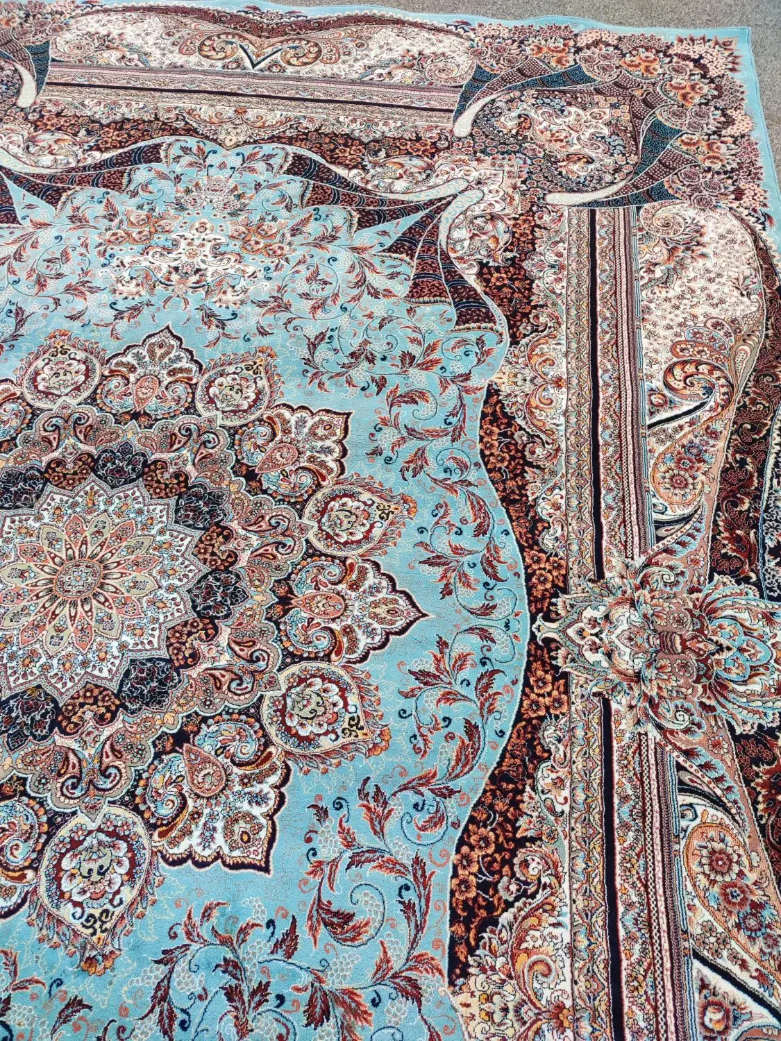 ۲ تخته ۱۲ متری فیروزه ای|فرش|قم, نیروگاه|دیوار