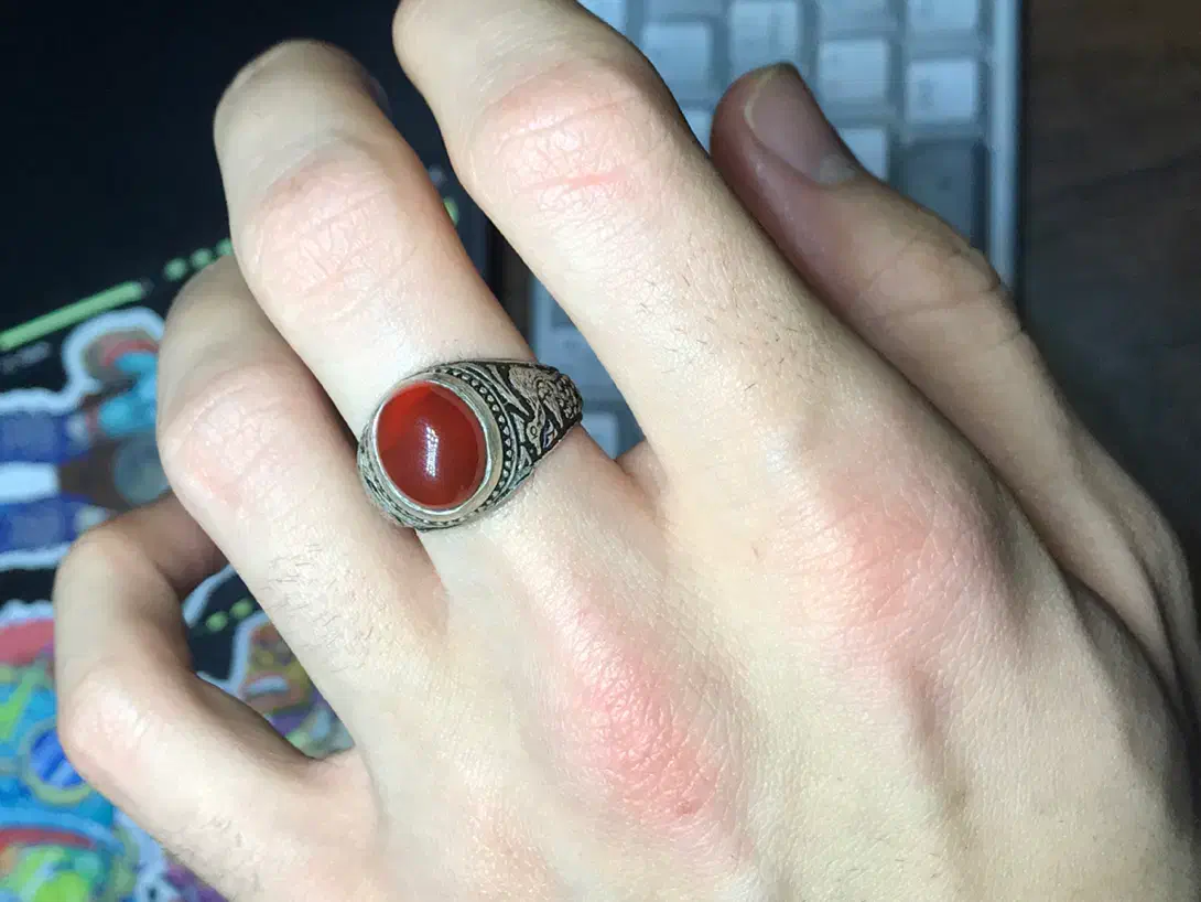 دوعدد انگشتر نقره عقیق ۹۲۵|جواهرات|قائم‌شهر, |دیوار