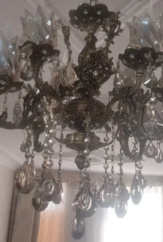 لوستر 4شاخه برنزی|لوستر و چراغ آویز|ارومیه, |دیوار