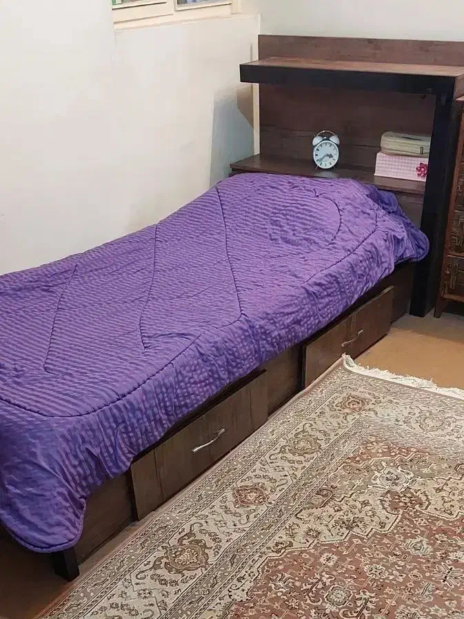 تخت خواب یک نفره (عرض 90)|تخت و سرویس خواب|شاهینشهر, عطار|دیوار