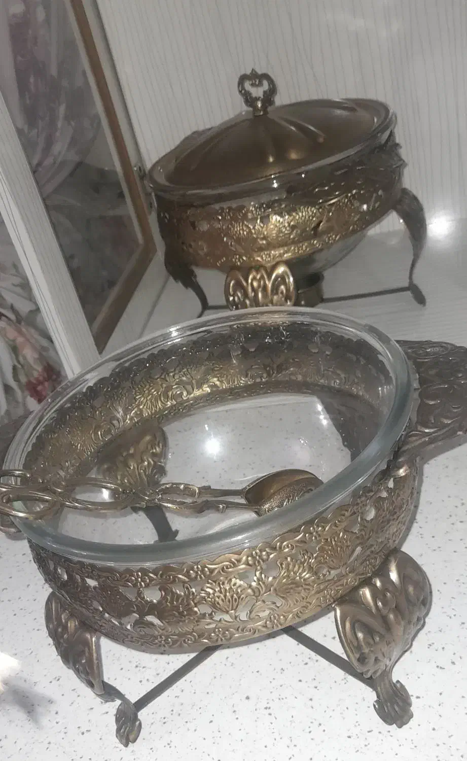 سوفله خوری آنتیک ۳ تکه|ظروف سرو و پذیرایی|تبریز, |دیوار