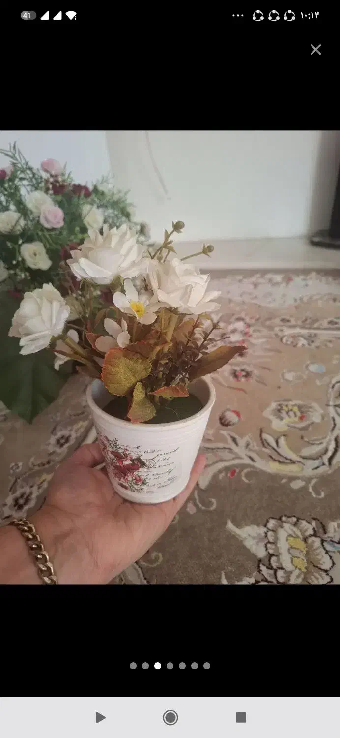 5 عدد گل های زیبا و رنگارنگ|گل مصنوعی|قزوین, |دیوار