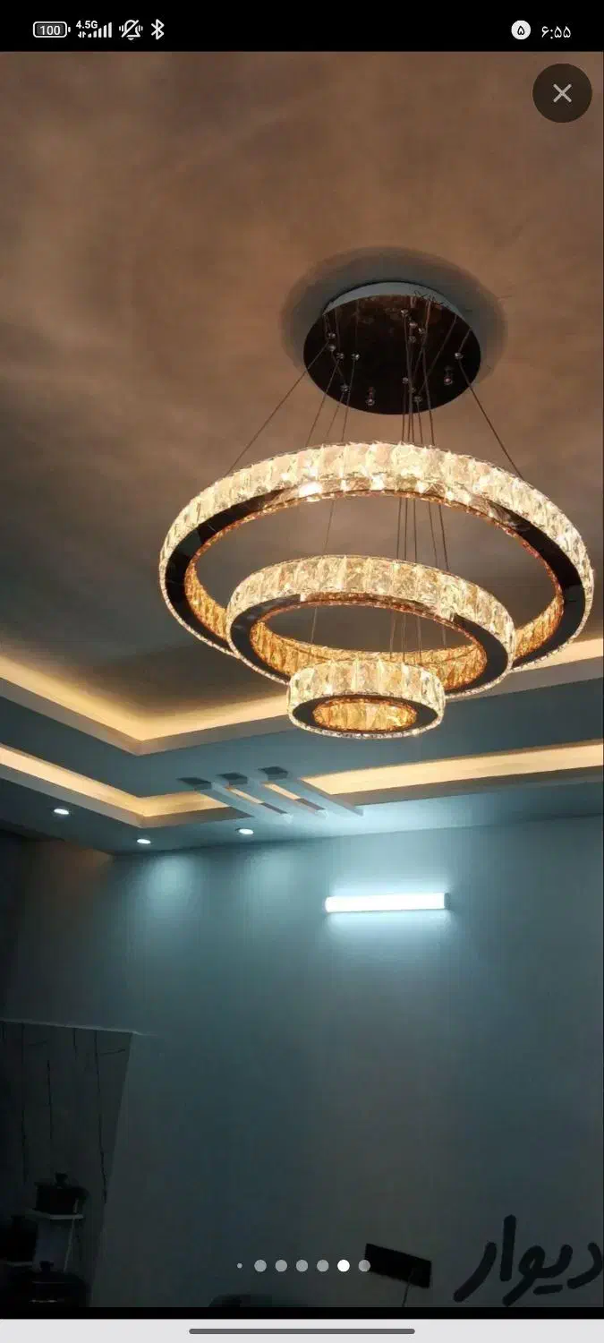 سه حلقه کهکشانی کریستال درجه یک|لوستر و چراغ آویز|اهواز, مهرشهر|دیوار