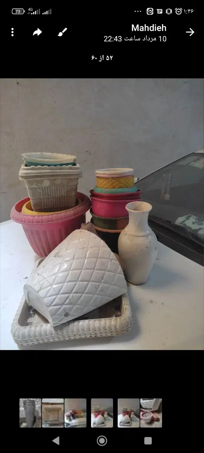 گلدان پلاستیکی وآهنی|گل و گیاه طبیعی|نسیم‌شهر, |دیوار