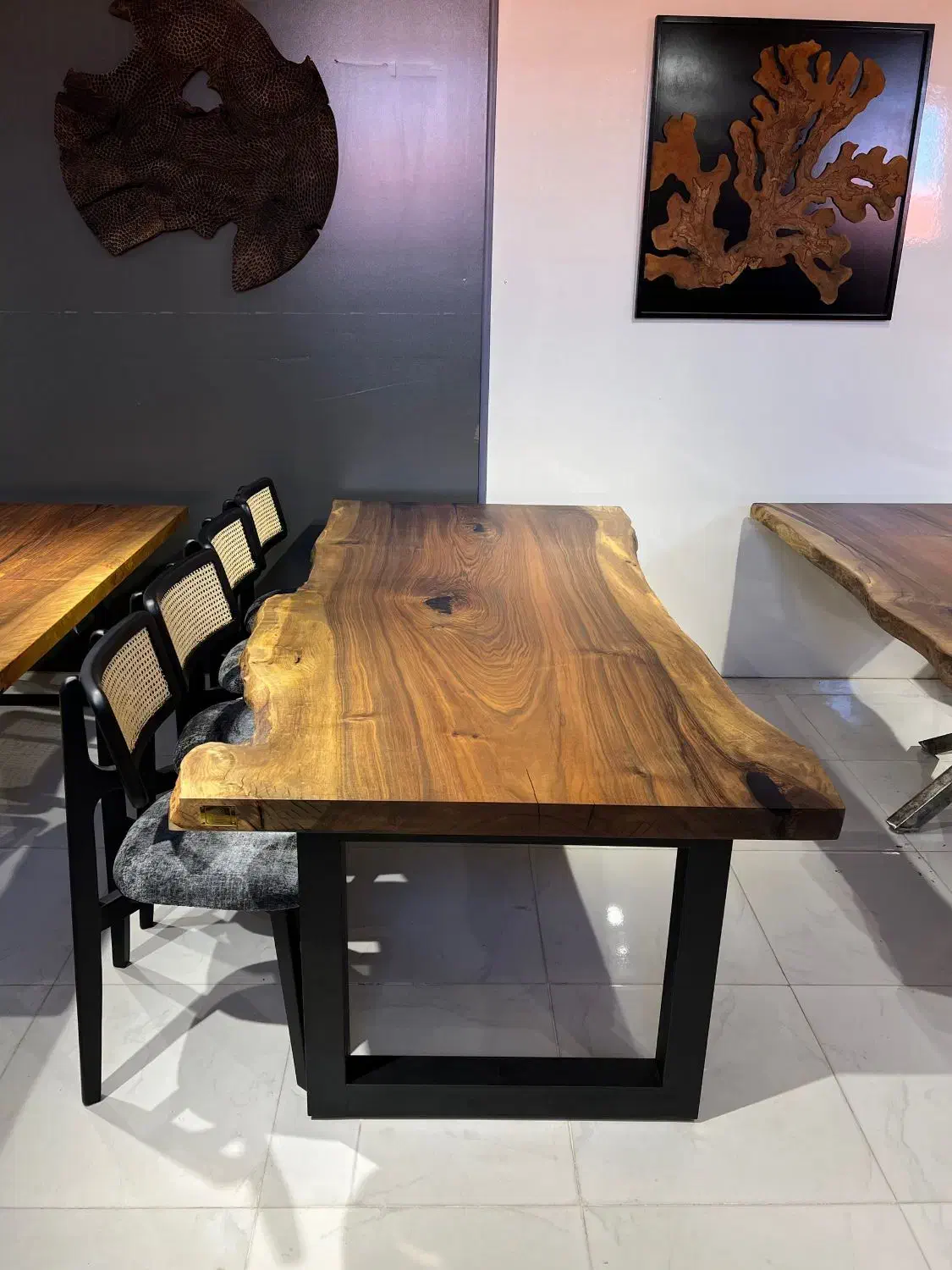 میز نهارخوری ۴ ۶ ۸ ۱۰ نفره چوبی اسلب روستیک / 012|میز و صندلی غذاخوری|تهران, هاشمآباد|دیوار