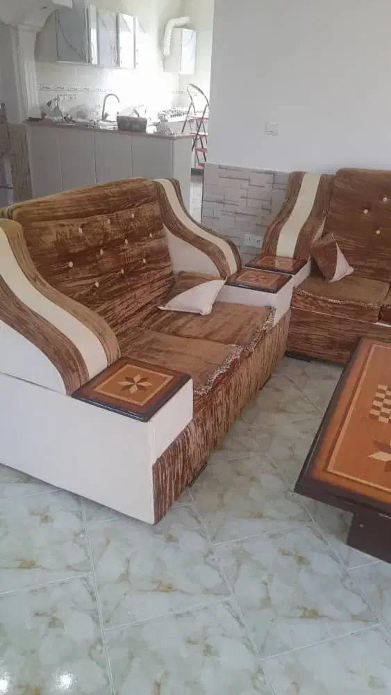 دو دست مبل ۷نفره راحتی و استیل|مبلمان خانگی و میز عسلی|کلارآباد, |دیوار