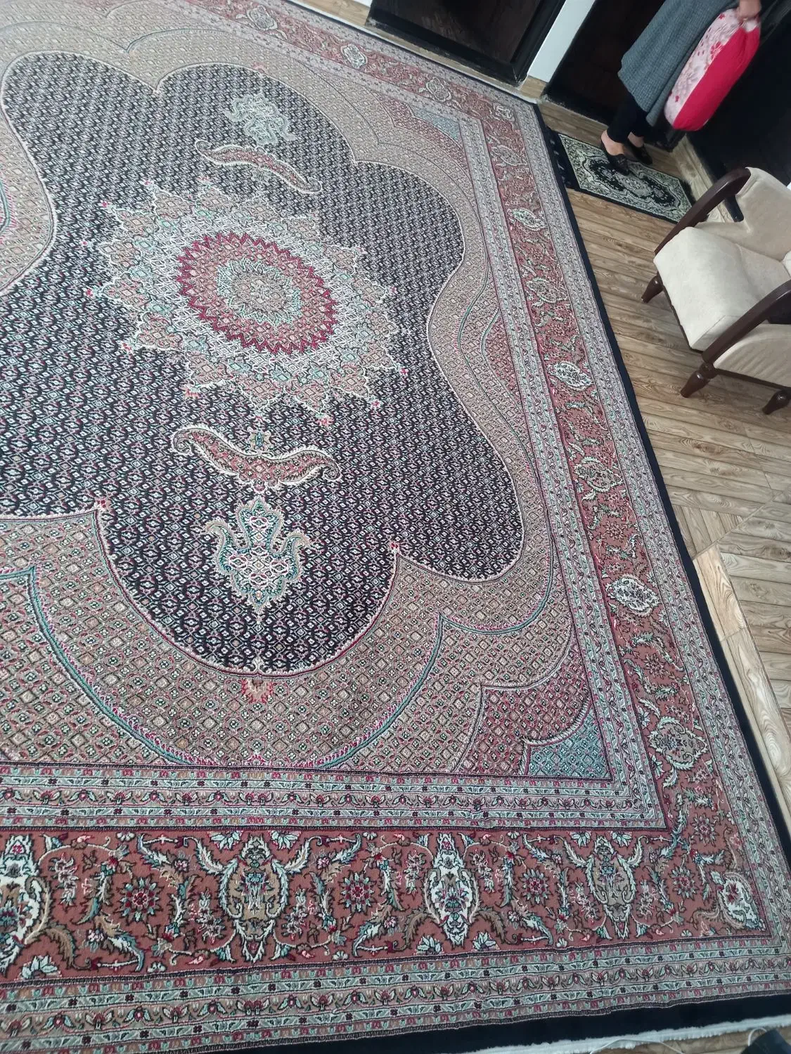 یک جفت فرش ریزه ماهی ۱۲ متری|فرش|پارسآباد, |دیوار