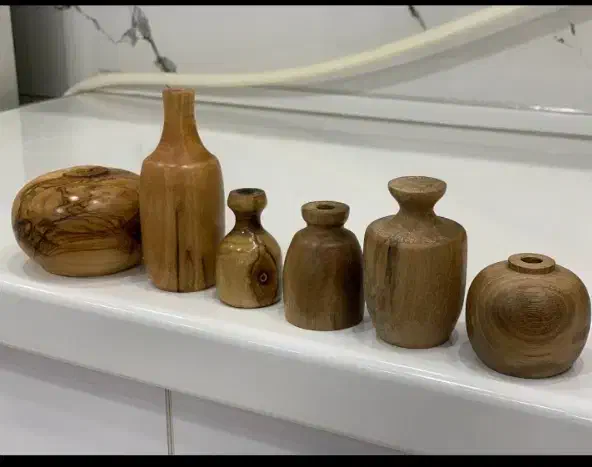 قندان و گلدان چوبی|ظروف سرو و پذیرایی|کرمانشاه, |دیوار