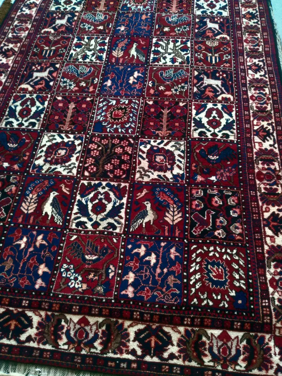 قالی بختیاری بلداجی ۳در۱۶۰ درحد نو|فرش|لردگان, |دیوار