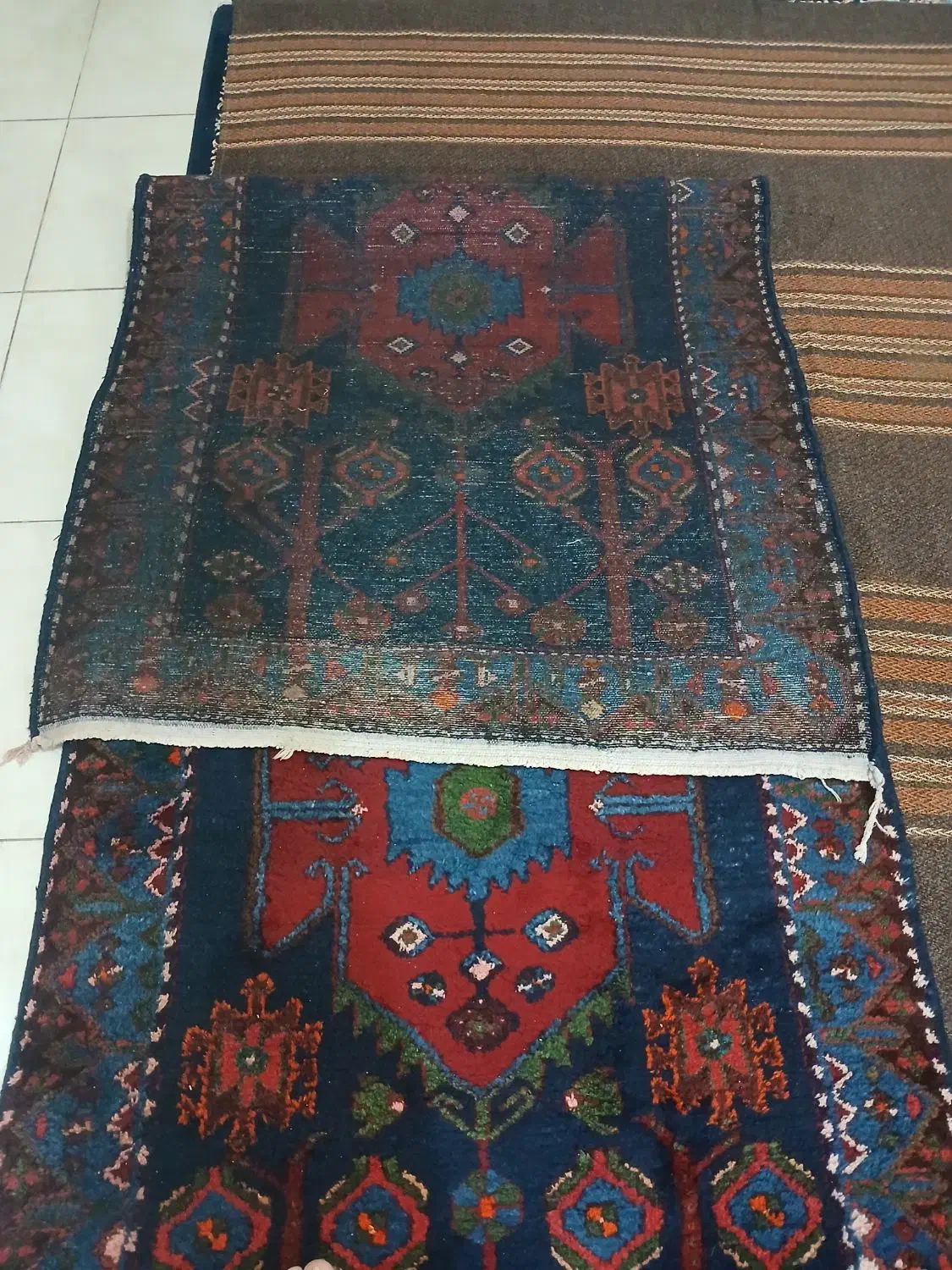 فرش دستبافت زخیم خوش نقشه خودم بافتم بدون واسطه|فرش|کرج, کمال‌شهر|دیوار