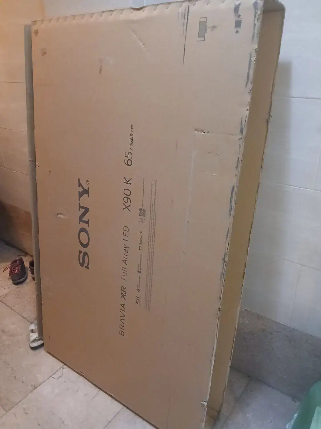 کارتن تلویزیون سونی 65 اینچ x90k|تلویزیون و پروژکتور|تهران, فدک|دیوار