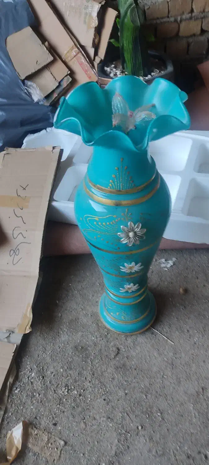 گلدان آبی سالم|گل مصنوعی|بروجرد, |دیوار