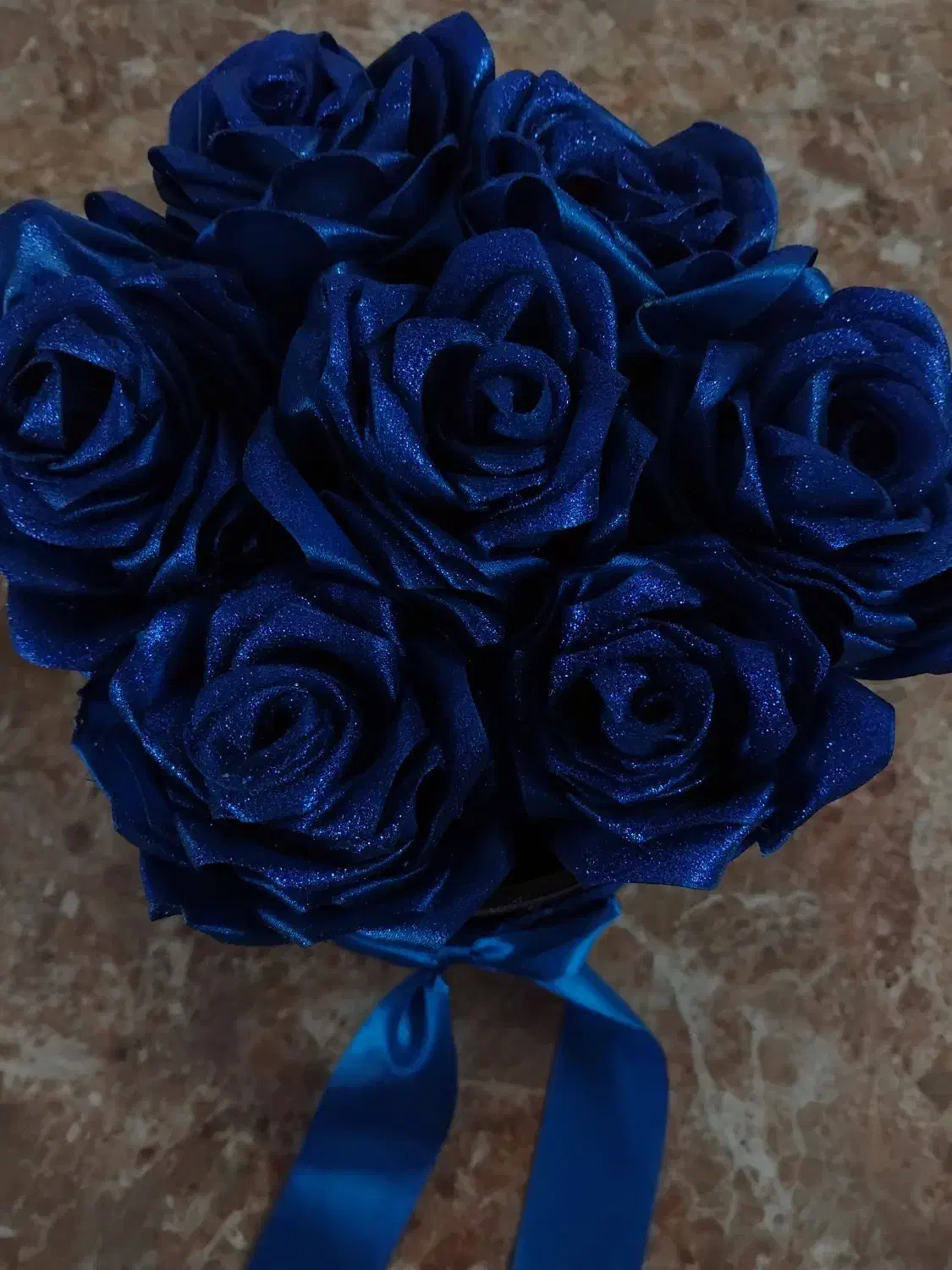 گل آبی اکلیلی|گل مصنوعی|سنندج, |دیوار