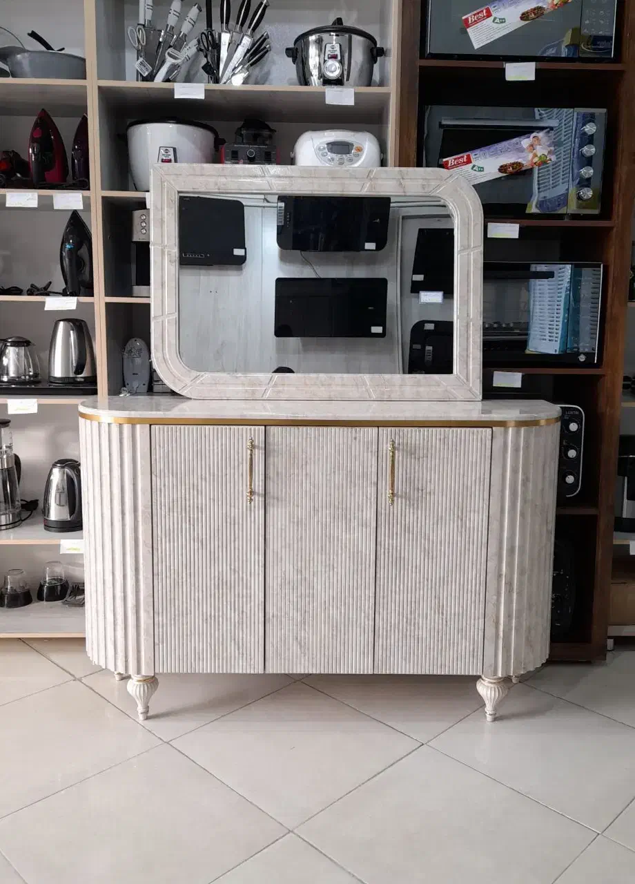 ست آینه کنسول و میز تلویزیون رخش مرمر *اثاث مارکت|بوفه، ویترین، کنسول|سیرجان, |دیوار