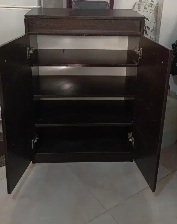 میز تلویزیون شیشه ترک و جا کفشی ام دی اف|جاکفشی، کمد، دراور|بجنورد, |دیوار