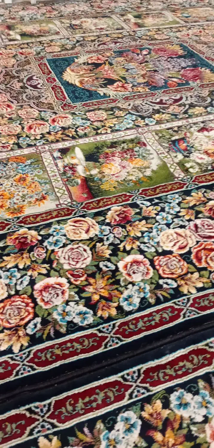 قالی طرح باغ ارم|فرش|رفسنجان, |دیوار