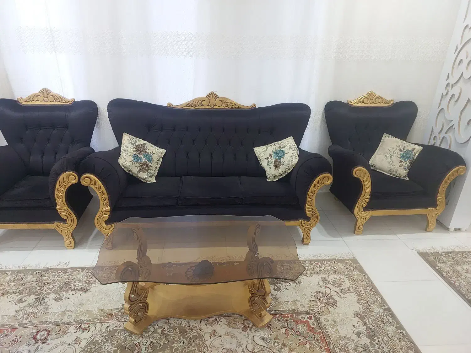 مبل سلطنتی|مبلمان خانگی و میز عسلی|کاخک, |دیوار