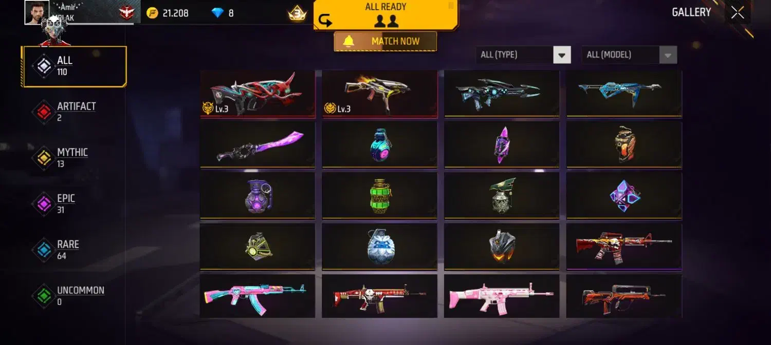 اکانت فری فایر گاد|کنسول، بازی ویدئویی و آنلاین|کوهدشت, |دیوار