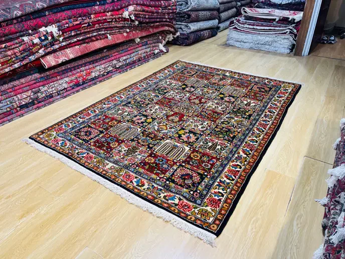 فرش بختیار پرده طرح خشتی اکبند|فرش|تهران, سلسبیل شمالی|دیوار