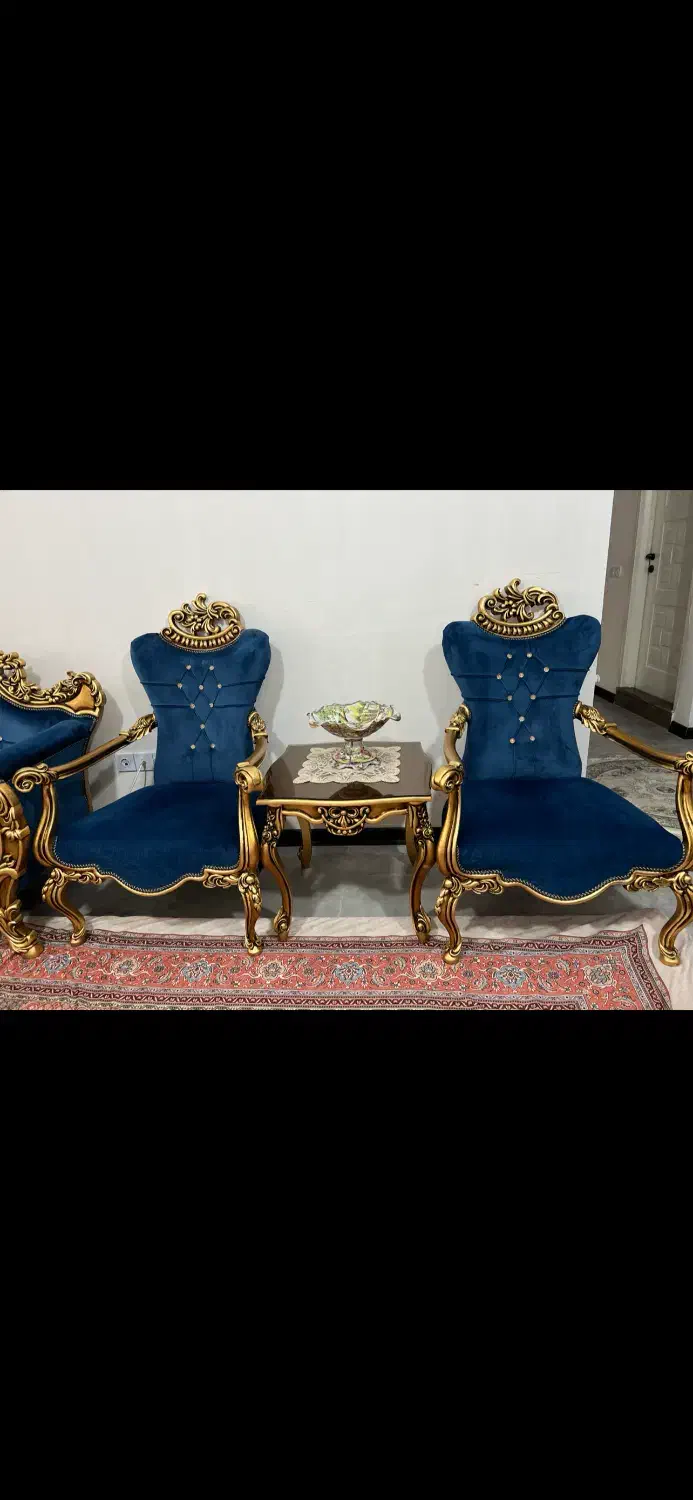 مبل سلطنتی با جلو مبلی|مبلمان خانگی و میز عسلی|ماکو, |دیوار