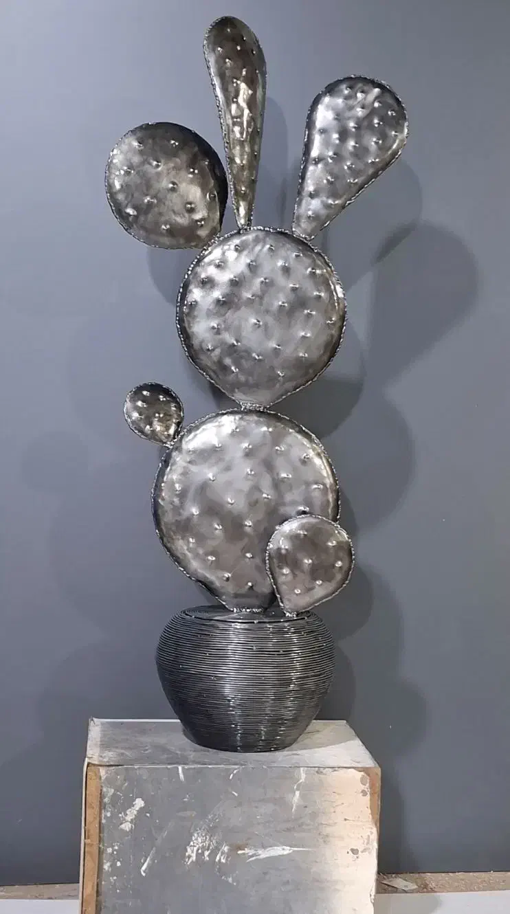 آفر ویژه مجسمه گلدان کاکتوس هنری کار دست|مجسمه، تندیس، ماکت|تهران, بهداشت|دیوار