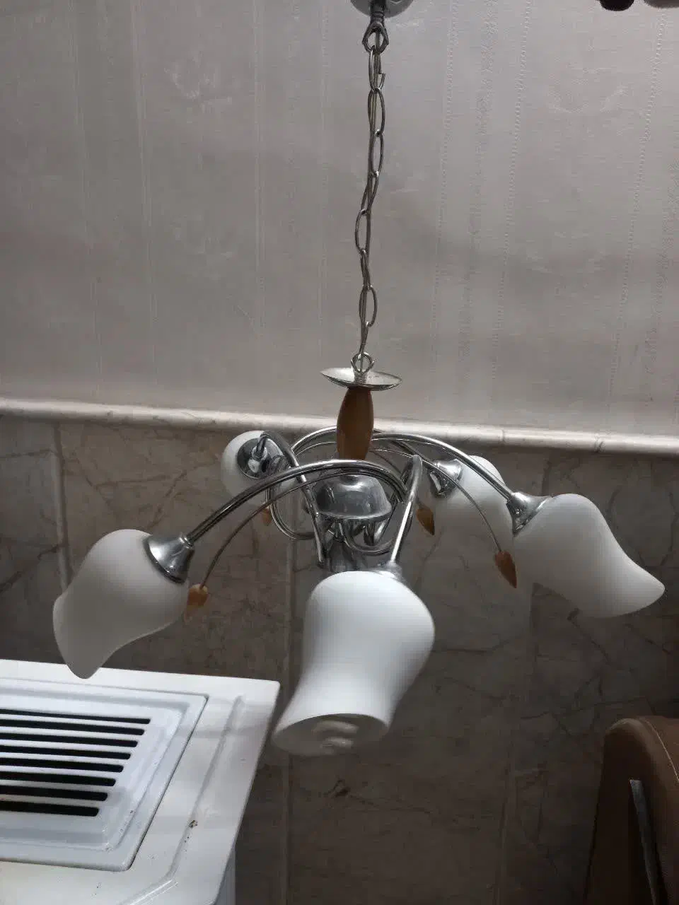 لوستر ۵ شعله|لوستر و چراغ آویز|مشهد, گاز|دیوار