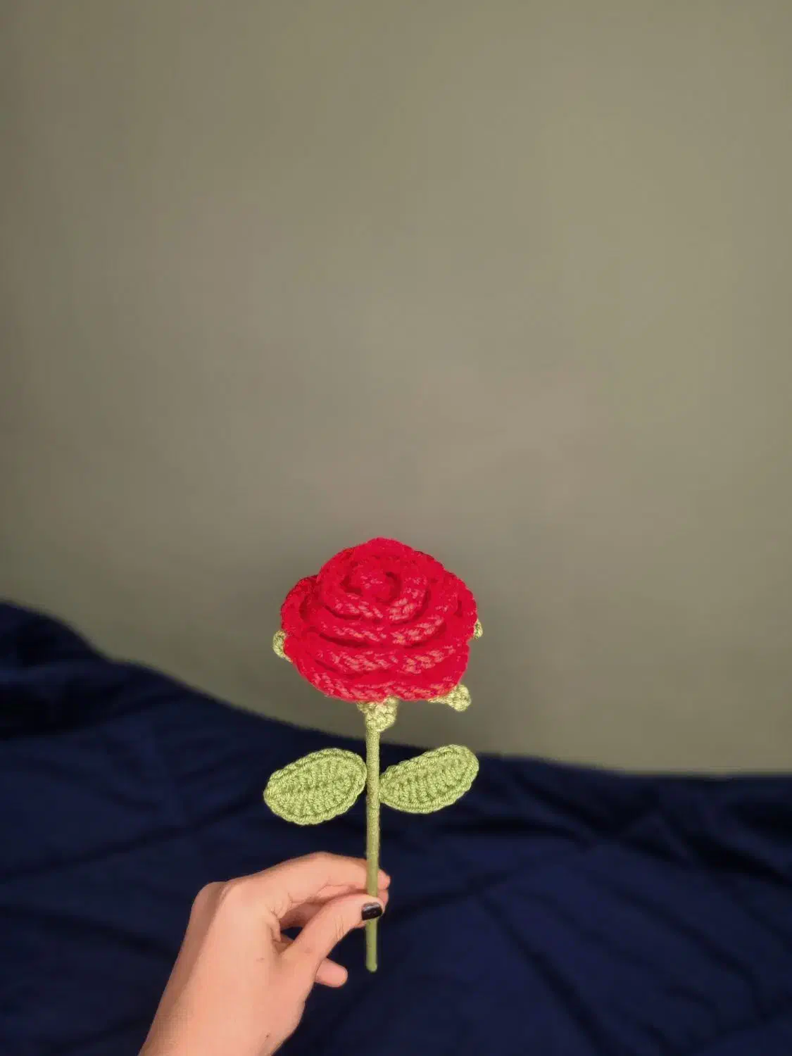 گل رز بافتنی|صنایع دستی و سایر لوازم تزئینی|رشت, معلم|دیوار