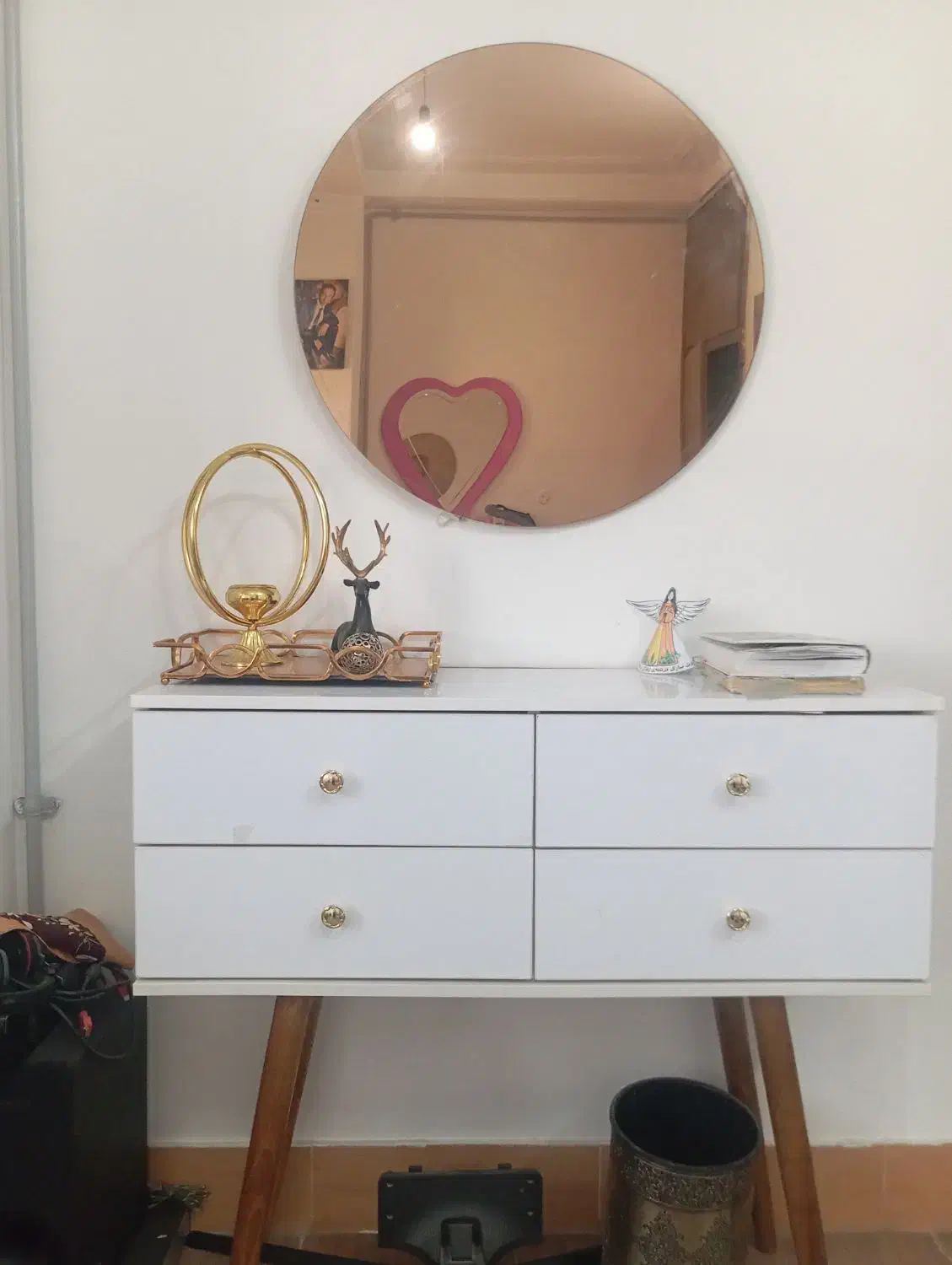 آینه و کنسول شیک وجاکفشی ست|بوفه، ویترین، کنسول|گنبد کاووس, |دیوار