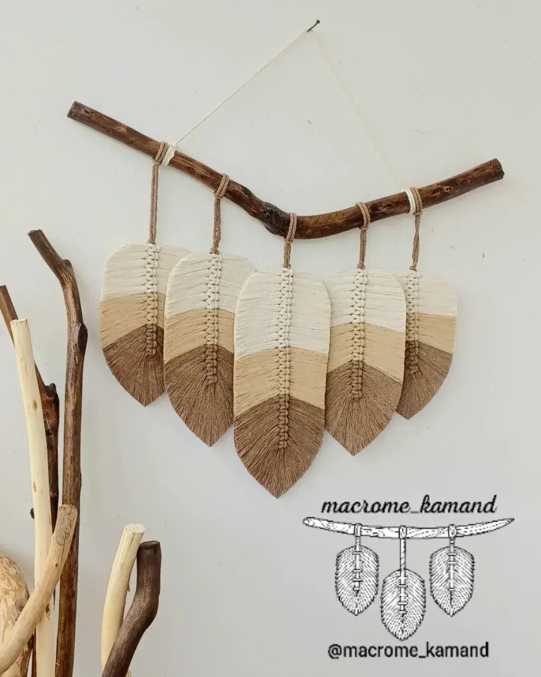 دیوار کوب مکرومه|صنایع دستی و سایر لوازم تزئینی|صومعهسرا, |دیوار